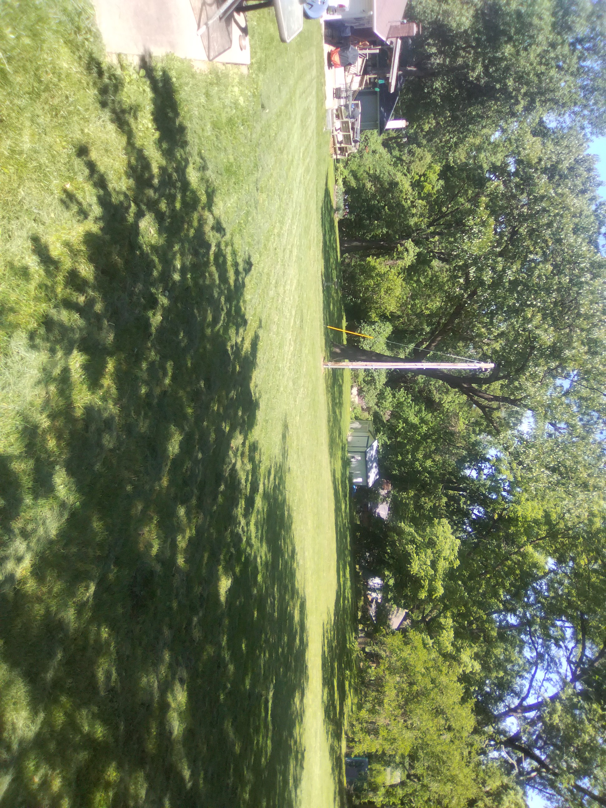 Wide lawn mowed clean Leavenworth KS